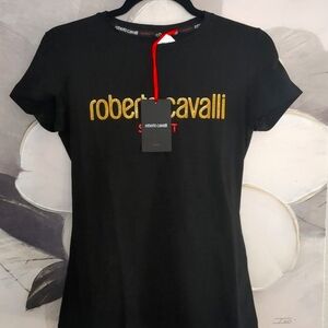 Roberto Cavalli Sparkle Crew Neck 90% Cotton 10% Spandex Size Small Nwt❤️